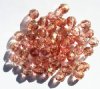 50 6mm Faceted Pink Lustre Firepolish Beads